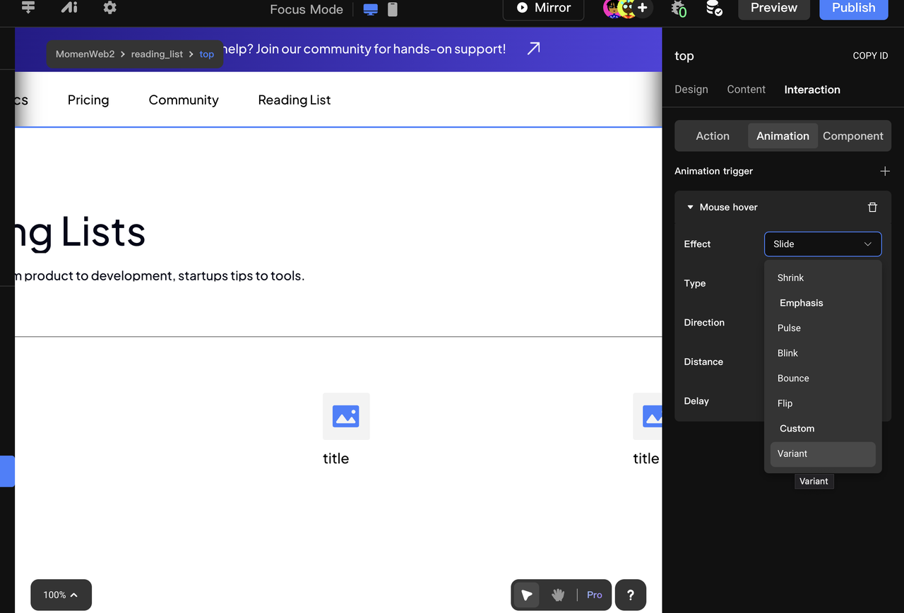 Custom popup